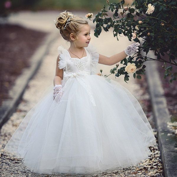 lovely white ball gown flower girl dresses for wedding square neck toddler first communion gown lace appliqued kids birthday dress, White;blue
lovely white ball gown flower girl dresses for wedding square neck toddler first communion gown lace appliqued kids birthday dress, White;blue