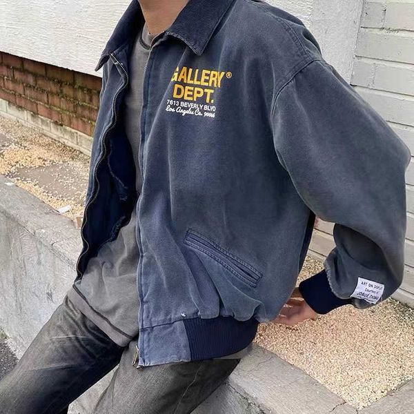 men's hoodies galleryse depts designer hoodie washed old workwear denim jacket printed badge loose casual coat men and women, Black
men's hoodies galleryse depts designer hoodie washed old workwear denim jacket printed badge loose casual coat men and women, Black