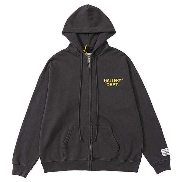 men's hoodies galleryse depts designer hoodie vintage wash lettered printed zipper cardigan high street versatile couple hoodie (male), Black
men's hoodies galleryse depts designer hoodie vintage wash lettered printed zipper cardigan high street versatile couple hoodie (male), Black