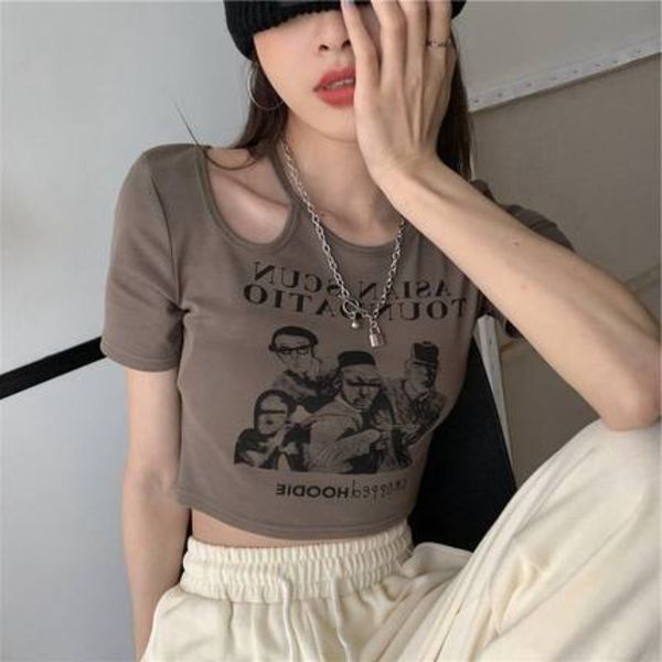 women's tshirt clothing short shortsleeved tshirt 2023 summer american retro selfcultivation machine hollow 230419, White
women's tshirt clothing short shortsleeved tshirt 2023 summer american retro selfcultivation machine hollow 230419, White