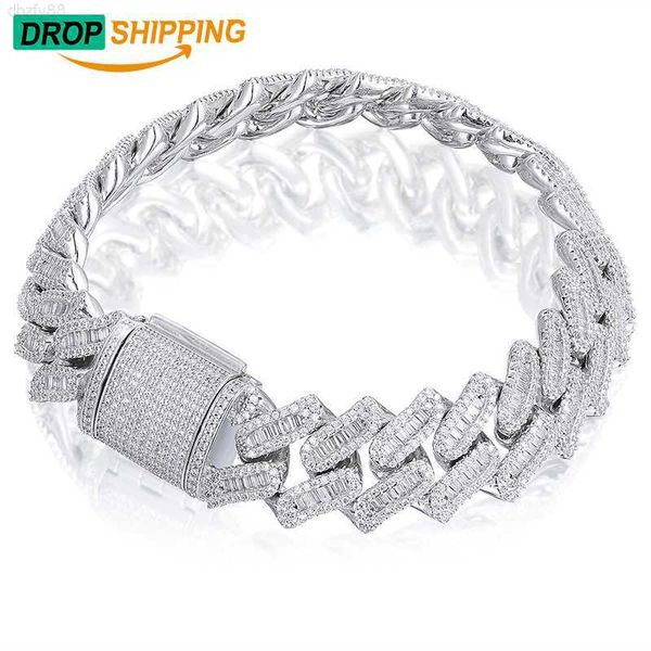 dropshipping bling hip hop jewelry 16mm 925 sterling silver vvs baguette moissanite diamond iced out cuban link bracelet for men
dropshipping bling hip hop jewelry 16mm 925 sterling silver vvs baguette moissanite diamond iced out cuban link bracelet for men