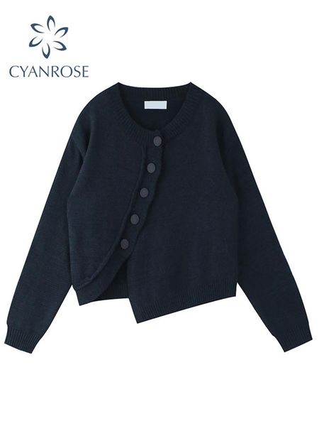 sweaters elegant cardigan sweaters for women irregular solid loose oneck korean vintage longsleeved female knit cardigans coat, White;black
sweaters elegant cardigan sweaters for women irregular solid loose oneck korean vintage longsleeved female knit cardigans coat, White;black