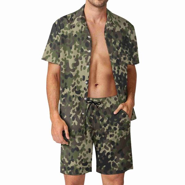 tracksuits digital camo print men sets flecktarn camouflage military casual shorts summer hawaii fitness outdoor shirt set oversize suit, Gray
tracksuits digital camo print men sets flecktarn camouflage military casual shorts summer hawaii fitness outdoor shirt set oversize suit, Gray