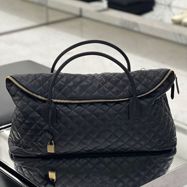 new es giant travel bag 2023 tote in quilted leather black maxi supple bag metal hardware zip closure handles and a lock in a detachable lea
new es giant travel bag 2023 tote in quilted leather black maxi supple bag metal hardware zip closure handles and a lock in a detachable lea