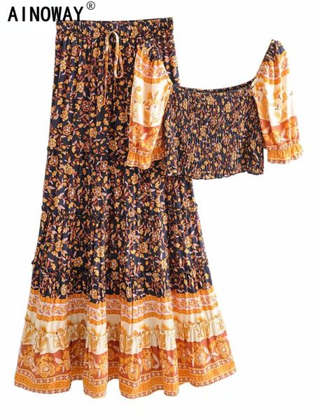 dress vintage chic women two piece outfits off shoulder half sleeve bohemian drawstring skirts 2 pieces rayon cotton boho sets, White
dress vintage chic women two piece outfits off shoulder half sleeve bohemian drawstring skirts 2 pieces rayon cotton boho sets, White