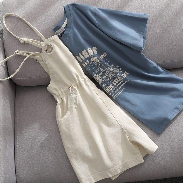 dress summer korean fashion striped tshirt overalls set for women korean leisure joker girls student high waist shorts clothing sets, White
dress summer korean fashion striped tshirt overalls set for women korean leisure joker girls student high waist shorts clothing sets, White