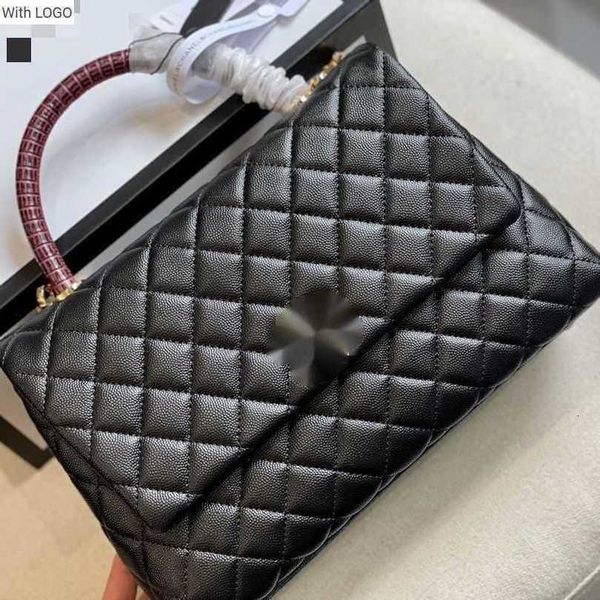 evening bags luxury brand design letter shoulder chain cc bag portable flap bag caviar cowhide premium shoulder bag crossbody bag large capa, White