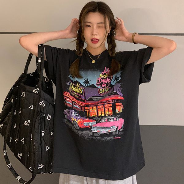 men's tshirts american retro shortsleeved cotton tshirt women's printing loose korean harajuku t shirt hiphop oneck y2k clothes 23, White;black
men's tshirts american retro shortsleeved cotton tshirt women's printing loose korean harajuku t shirt hiphop oneck y2k clothes 23, White;black