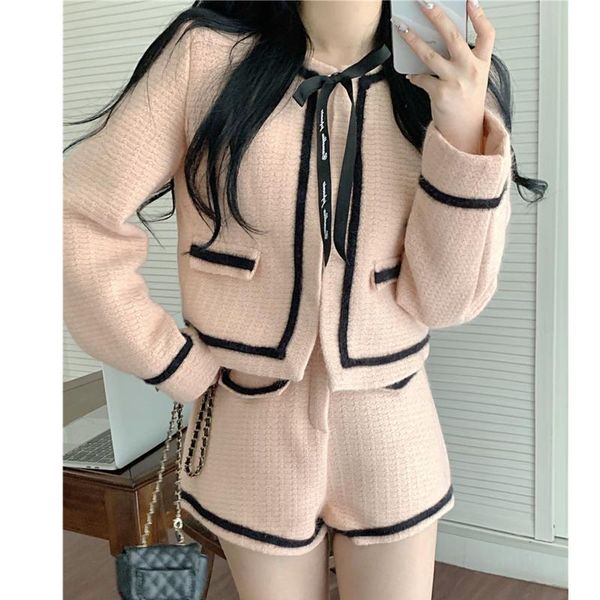 dress autumn vintage tweed 2 piece set women woolen jacket coat + shorts pant sets ensemble femme two piece pant suits, White
dress autumn vintage tweed 2 piece set women woolen jacket coat + shorts pant sets ensemble femme two piece pant suits, White