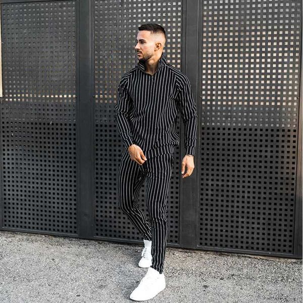 tracksuits male sets men's body-building sportswear stripe suit sweatshirt tracksuit fitness casual active zipper outwear training clot, Gray
tracksuits male sets men's body-building sportswear stripe suit sweatshirt tracksuit fitness casual active zipper outwear training clot, Gray