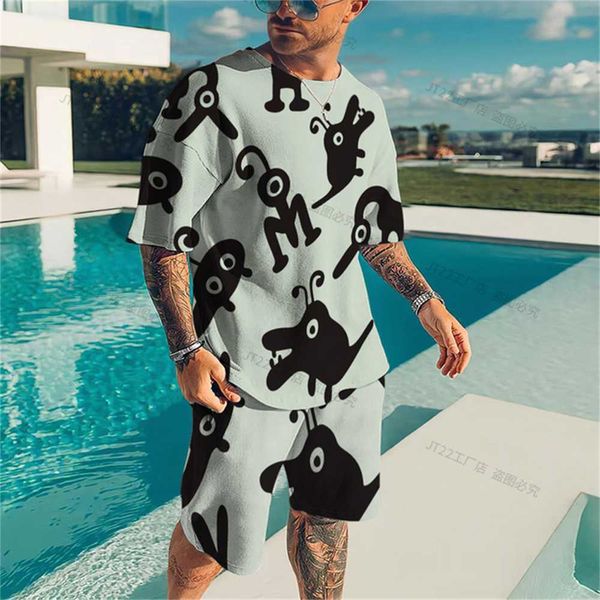 tracksuits t-shirt imprim 3d pour hommes style plage dcontract respirant sportif manches courtes t mode 2 pices, Gray
tracksuits t-shirt imprim 3d pour hommes style plage dcontract respirant sportif manches courtes t mode 2 pices, Gray
