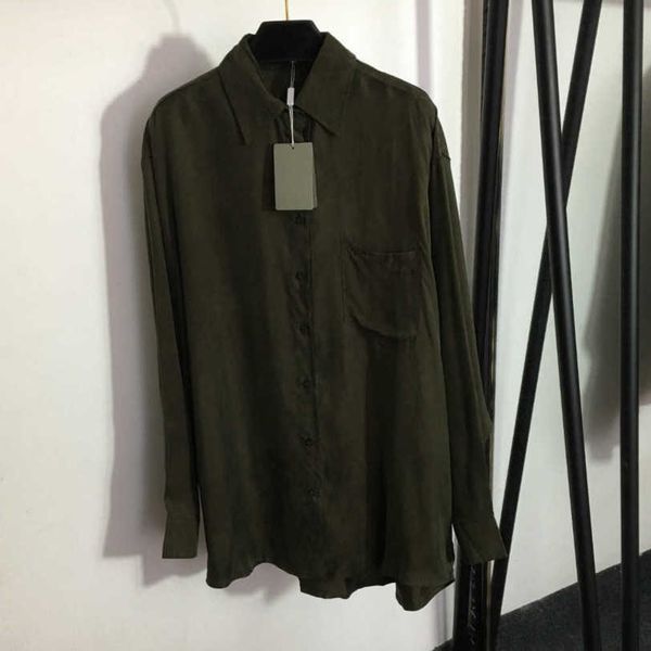 23ss women shirt womens designer clothing high neck blouse monogram embroidery pocket all-match long-sleeved shirt women clothes a1, White
23ss women shirt womens designer clothing high neck blouse monogram embroidery pocket all-match long-sleeved shirt women clothes a1, White