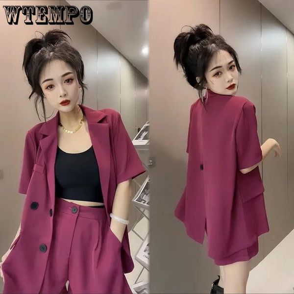 dress 2pcs blazer suit short sleeve jacket with high waist shorts two piece set women summer solid sets fashion notched casual suits, White
dress 2pcs blazer suit short sleeve jacket with high waist shorts two piece set women summer solid sets fashion notched casual suits, White