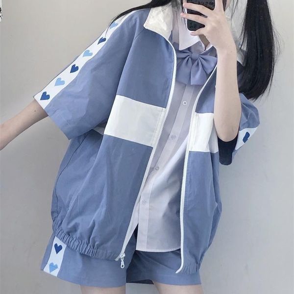 dress summer love printing suit japanese jk shortsleeved sunscreen shirt sports shorts cute girl korean loose campus twopiece sets, White
dress summer love printing suit japanese jk shortsleeved sunscreen shirt sports shorts cute girl korean loose campus twopiece sets, White