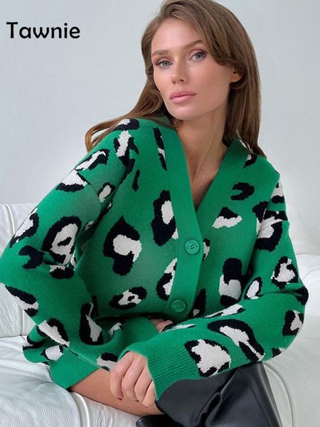 sweaters tawnie 2022 autumn winter leopard print knitted cardigan women green buttons oversize long sleeve sweater cardigan jumper casual, White;black
sweaters tawnie 2022 autumn winter leopard print knitted cardigan women green buttons oversize long sleeve sweater cardigan jumper casual, White;black