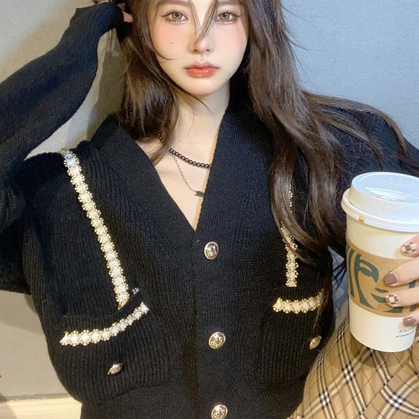 sweaters autumn winter sweater cardigan women long sleeve vneck single breasted casual knitted coat vintage korean knitwear outerwear, White;black
sweaters autumn winter sweater cardigan women long sleeve vneck single breasted casual knitted coat vintage korean knitwear outerwear, White;black