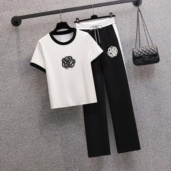 pants women home white black suit t shirt and pant two piece set female 2 piece tracketsuit large size fashion 3d camellia clothes
pants women home white black suit t shirt and pant two piece set female 2 piece tracketsuit large size fashion 3d camellia clothes