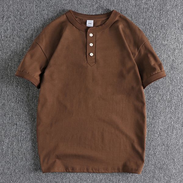 men's tshirts summer american retro tough guy henry collar tshirt simple 100 cotton washed short sleeve casual loose yonth 230419, White;black
men's tshirts summer american retro tough guy henry collar tshirt simple 100 cotton washed short sleeve casual loose yonth 230419, White;black