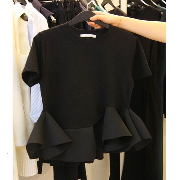 women's t-shirt korean summer ruffles female t shirts short sleeve o-neck women preppy style patchwork camisetas 230419, White
women's t-shirt korean summer ruffles female t shirts short sleeve o-neck women preppy style patchwork camisetas 230419, White