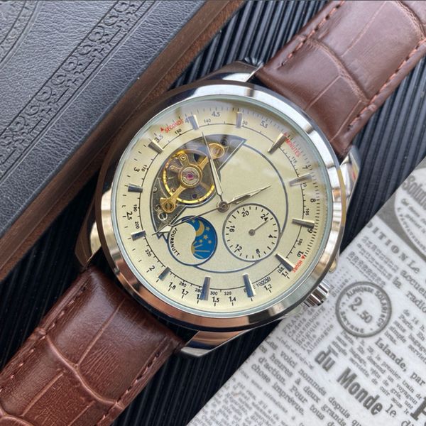 mens classic watches automatic watch mechanical sapphire watch model luxury wristwatch, Slivery;brown
mens classic watches automatic watch mechanical sapphire watch model luxury wristwatch, Slivery;brown