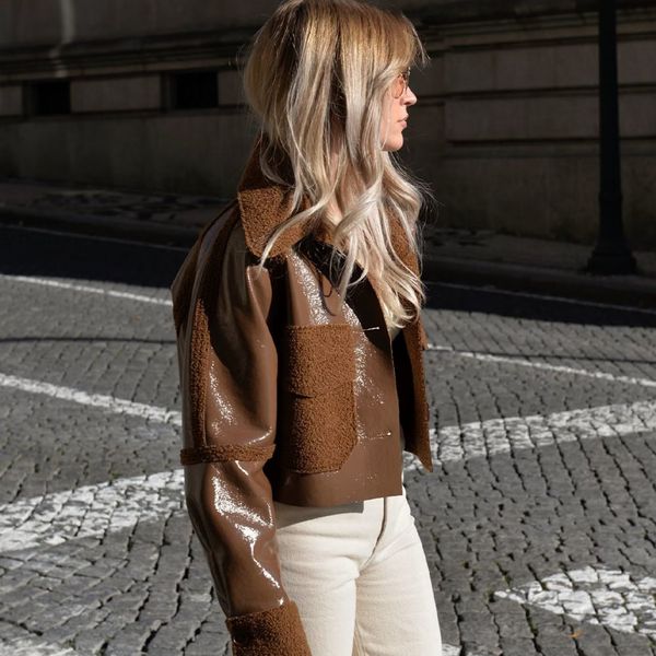 women's jackets zaa fall fashion retro casual lapel single breasted pocket chic cool fur one short long sleeve jacket 230419, Black;brown
women's jackets zaa fall fashion retro casual lapel single breasted pocket chic cool fur one short long sleeve jacket 230419, Black;brown