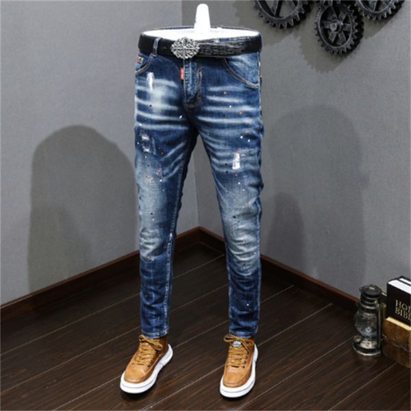 men's ripped jeans denim jeans hole cute casual slim hombre letter star man embroidery patchwork pant for trend brand skinny jeans 29-3, Blue
men's ripped jeans denim jeans hole cute casual slim hombre letter star man embroidery patchwork pant for trend brand skinny jeans 29-3, Blue