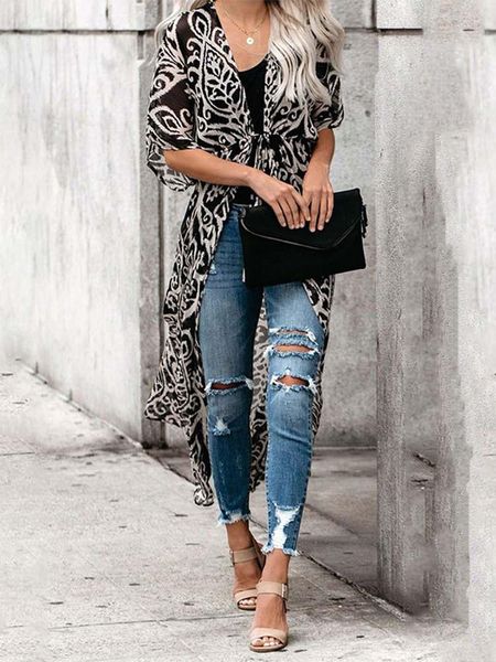 t-shirt women's printed blouse 2022 zanzea bohemian summer cover up half sleeve kimono female casual beach cardigans oversized tunic, White
t-shirt women's printed blouse 2022 zanzea bohemian summer cover up half sleeve kimono female casual beach cardigans oversized tunic, White
