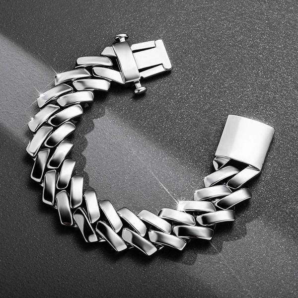 hip hop smooth cuban link chain bracelet spring clasp curb chains bracelets wristband necklace ins popular men's fashion miami rapper p, Black
hip hop smooth cuban link chain bracelet spring clasp curb chains bracelets wristband necklace ins popular men's fashion miami rapper p, Black