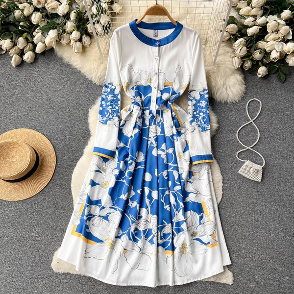 vintage floral dress spring and summer new french court style long sleeved waisted luxurious and elegant mid length skirt, Black;gray
vintage floral dress spring and summer new french court style long sleeved waisted luxurious and elegant mid length skirt, Black;gray