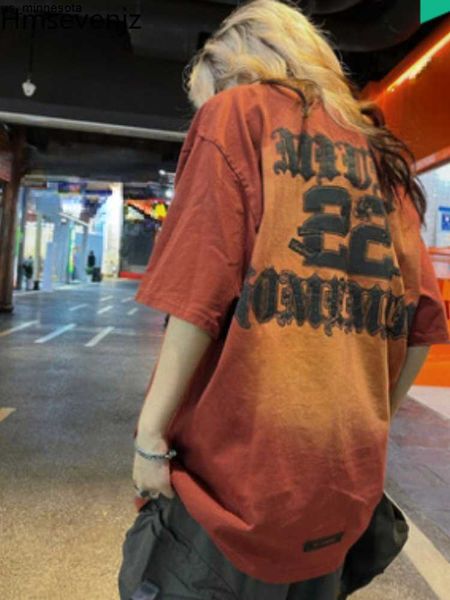men's t-shirts hmsevenjz vintage gradient red women tshirt high street shortsleeved oversized tshirts 2022 new summer hip hop casual te, White;black
men's t-shirts hmsevenjz vintage gradient red women tshirt high street shortsleeved oversized tshirts 2022 new summer hip hop casual te, White;black