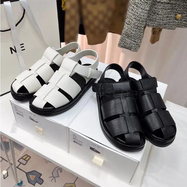 designer the row retro roman sandals women leather hollow weave sandals buckle fashion casual flip flops size35-39, Black
designer the row retro roman sandals women leather hollow weave sandals buckle fashion casual flip flops size35-39, Black