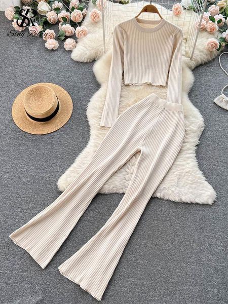 pants singreiny korean fashion casual knitted sets short slim knit +long flare pants female streetwear autumn two pieces suits, White
pants singreiny korean fashion casual knitted sets short slim knit +long flare pants female streetwear autumn two pieces suits, White
