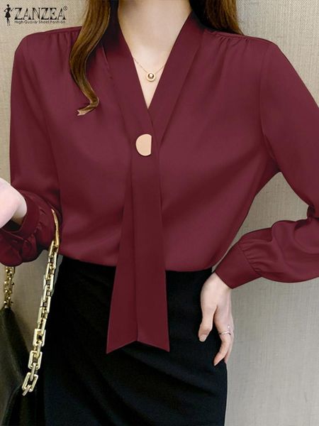 t-shirt zanzea spring women solid satin chiffon blouse vneck puff sleeve office oversized shirt femme korean fashion casual holiday top, White
t-shirt zanzea spring women solid satin chiffon blouse vneck puff sleeve office oversized shirt femme korean fashion casual holiday top, White