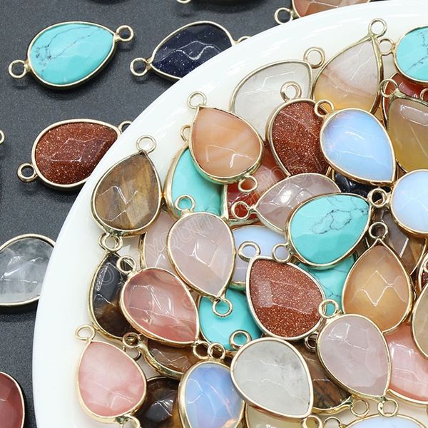natural crystals stone charms double hole rose quartz tiger eye stone pendant connectors for jewelry making diy bracelets, Bronze;silver
natural crystals stone charms double hole rose quartz tiger eye stone pendant connectors for jewelry making diy bracelets, Bronze;silver