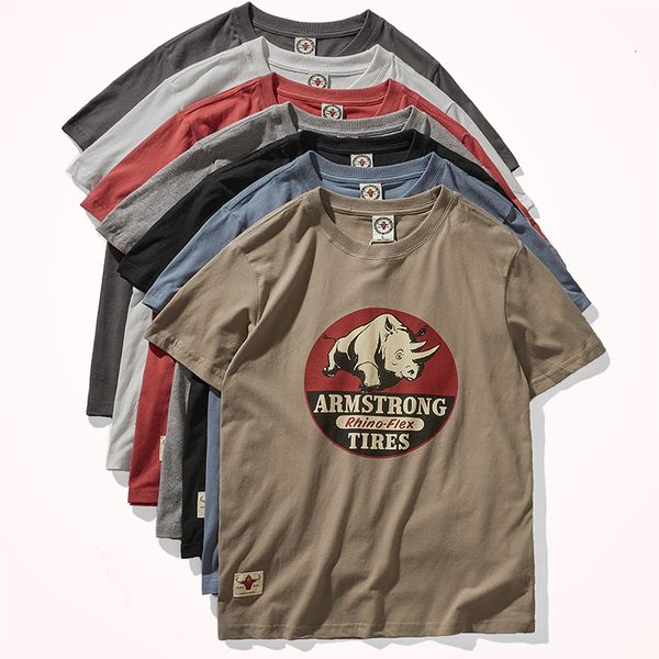 men's tshirts summer american retro short sleeve oneck rhino printed tshirt fashion 100 cotton washed old loose youth casual 230419, White;black
men's tshirts summer american retro short sleeve oneck rhino printed tshirt fashion 100 cotton washed old loose youth casual 230419, White;black