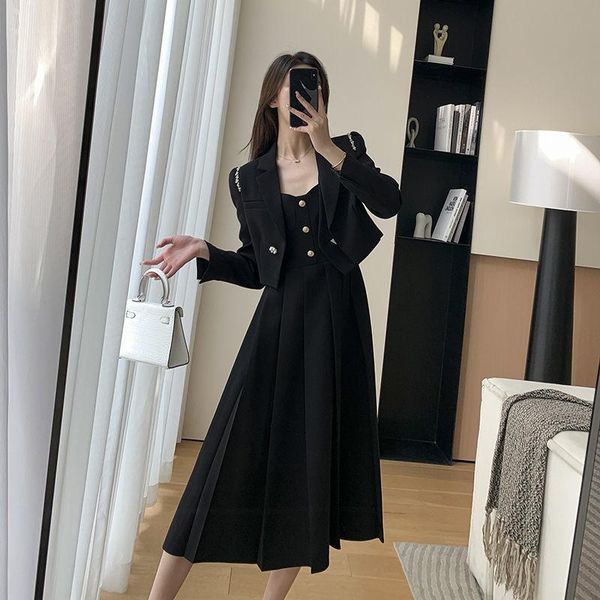 dress spring autumn women ruffles patchwork outwear and sleeveless dresses suit female office ladies elegant 2 pieces sets h03, White
dress spring autumn women ruffles patchwork outwear and sleeveless dresses suit female office ladies elegant 2 pieces sets h03, White