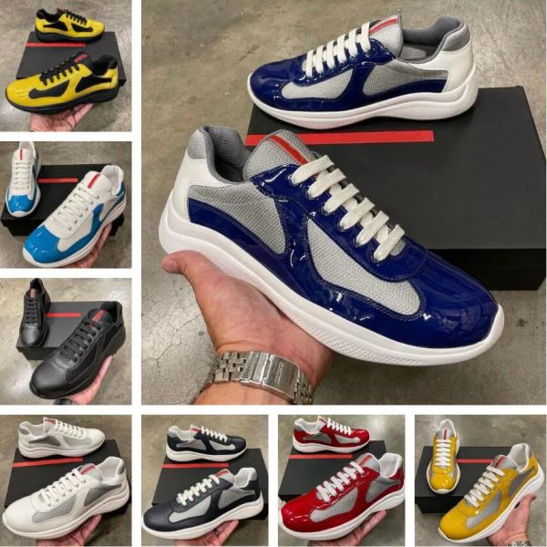 americas cup men sports shoes fabric & patent leather sneakers technical comfort outdoor runner trainers shoe eu38-46 original box, Black
americas cup men sports shoes fabric & patent leather sneakers technical comfort outdoor runner trainers shoe eu38-46 original box, Black