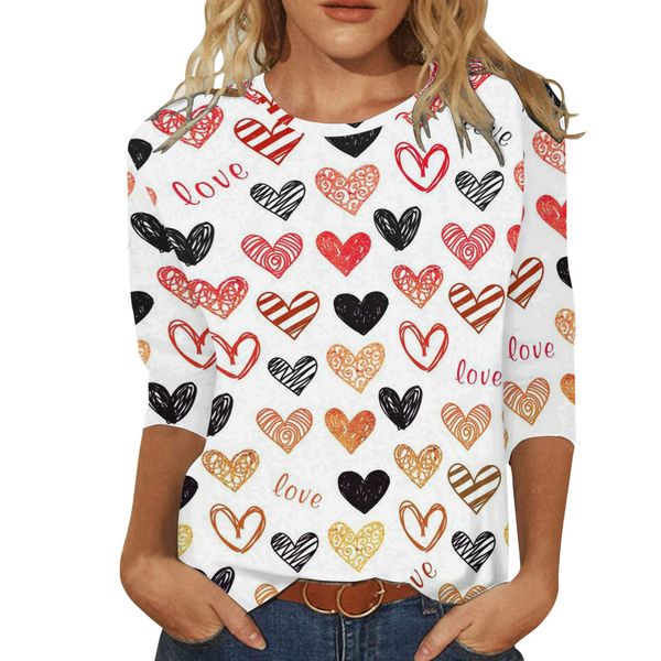 women's tshirt 3d fashion ladies love style gradient tshirt cropped sleeves 230419, White
women's tshirt 3d fashion ladies love style gradient tshirt cropped sleeves 230419, White