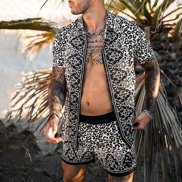 tracksuits men leopard print hawaiian sets summer short sleeve button shirt beach shorts streetwear casual mens suit 2 pieces, Gray
tracksuits men leopard print hawaiian sets summer short sleeve button shirt beach shorts streetwear casual mens suit 2 pieces, Gray