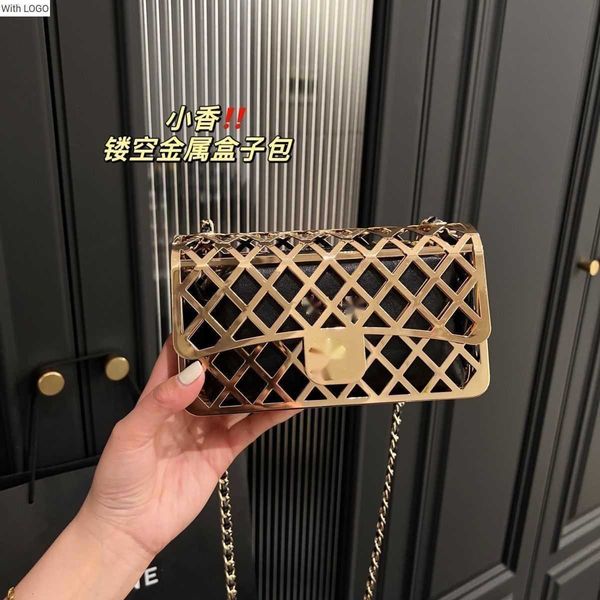 evening bags new women's metal hollow small square bag with diamond cc chain bag with folding gift box personalized fashion metal bag 1, White
evening bags new women's metal hollow small square bag with diamond cc chain bag with folding gift box personalized fashion metal bag 1, White