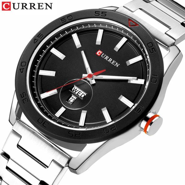 curren male clock classic silver watches for men military quartz stainless steel wristwatch with calendar fashion business style252s, Slivery;brown
curren male clock classic silver watches for men military quartz stainless steel wristwatch with calendar fashion business style252s, Slivery;brown