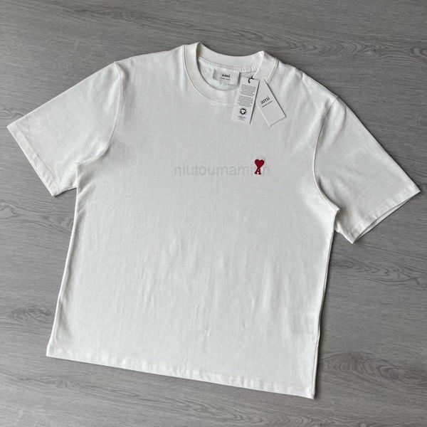 t shirts for men women pure colors 240g amis cotton short sleeve t-shirt embroidered and women's lovers love round neck loose fashion b, White;black
t shirts for men women pure colors 240g amis cotton short sleeve t-shirt embroidered and women's lovers love round neck loose fashion b, White;black