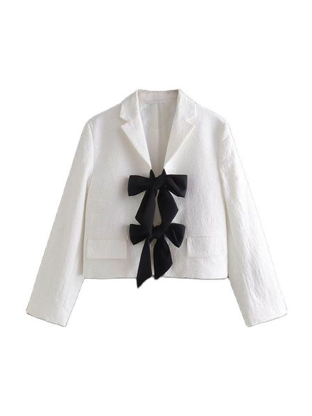 pants women 2022 autumn new fashion contrasting colors cropped blazer coat vintage long sleeve pockets female outerwear chic, White
pants women 2022 autumn new fashion contrasting colors cropped blazer coat vintage long sleeve pockets female outerwear chic, White