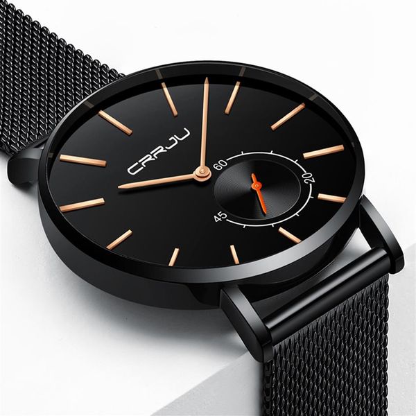 watch male crrju men's watches brand luxury quartz watches casual stainless steel mesh strap ultra thin clock relog wrist wat318u, Slivery;brown
watch male crrju men's watches brand luxury quartz watches casual stainless steel mesh strap ultra thin clock relog wrist wat318u, Slivery;brown