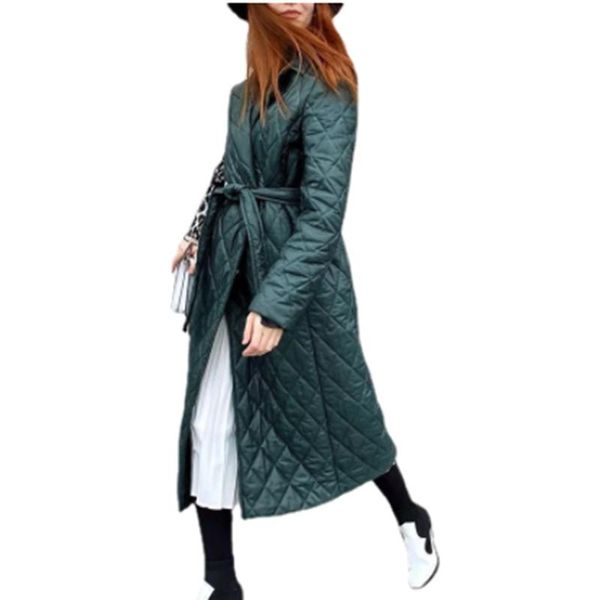 leather cotton coats women's midlength lightweight down female clothing diamondshaped plaid print belt deep pocket coats warm slim, Black
leather cotton coats women's midlength lightweight down female clothing diamondshaped plaid print belt deep pocket coats warm slim, Black