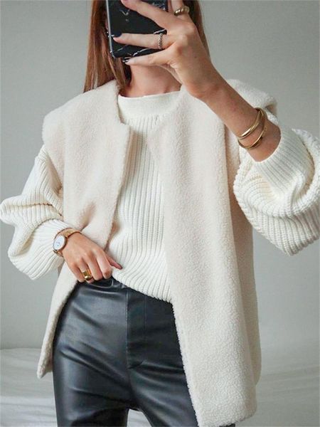 vests tossy white teddy vest coat women 2022 casual autumn winter short sleeve fleece waistcoat down jacket ladies outwear, Black;white
vests tossy white teddy vest coat women 2022 casual autumn winter short sleeve fleece waistcoat down jacket ladies outwear, Black;white