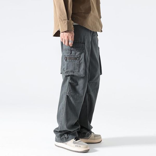 women's pants s high street gray multipocket retro overalls heavy industry couple wideleg pants spring and autumn trendy brand loose tr, Black;white
women's pants s high street gray multipocket retro overalls heavy industry couple wideleg pants spring and autumn trendy brand loose tr, Black;white