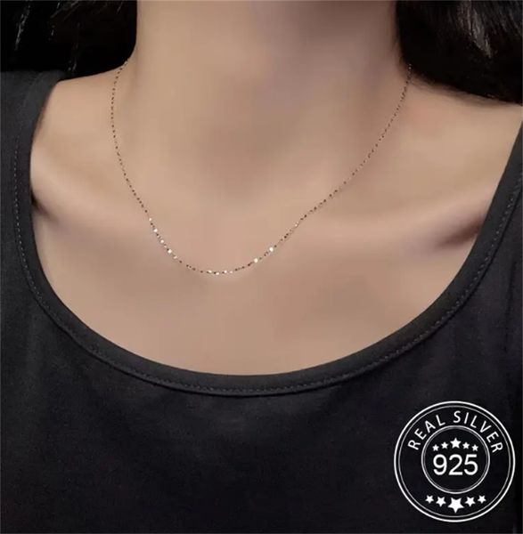 925 sterling silver necklace for women - delicate star-shaped chain for layering & stacking
925 sterling silver necklace for women - delicate star-shaped chain for layering & stacking