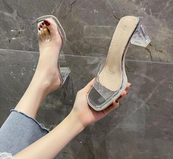 slippers square heel casual shoes woman 2021 low transparent pantofle heeled mules glitter slides block luxury summer h3515988, Black
slippers square heel casual shoes woman 2021 low transparent pantofle heeled mules glitter slides block luxury summer h3515988, Black