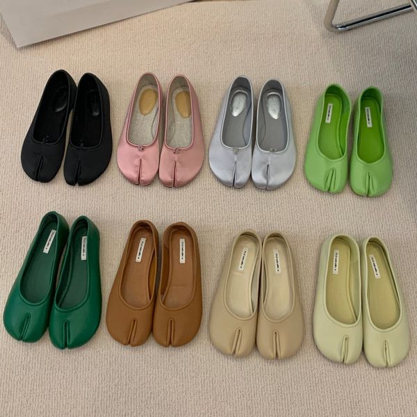 Image of Dress Shoes Fashion Split Toe Flats Shoes Women Brand Ballerina Ninja Tabi Cozy Loafers Female Mary Jane Casual Moccasins Ladies Shoes Mujer 230420